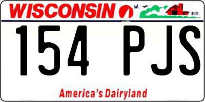 WI license plate 154PJS