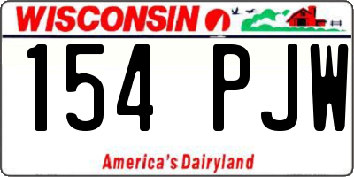 WI license plate 154PJW