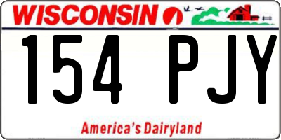WI license plate 154PJY