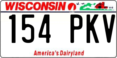 WI license plate 154PKV