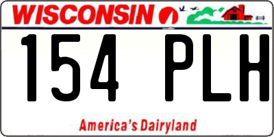 WI license plate 154PLH