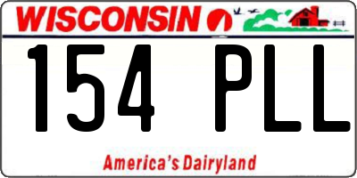 WI license plate 154PLL