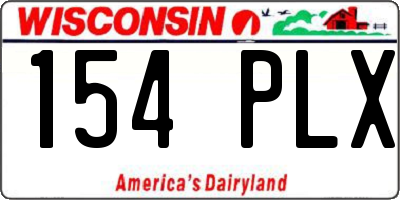 WI license plate 154PLX