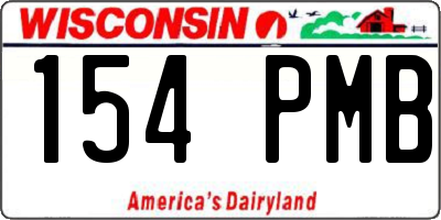 WI license plate 154PMB