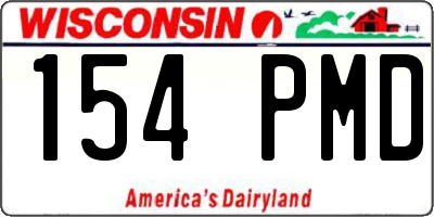 WI license plate 154PMD