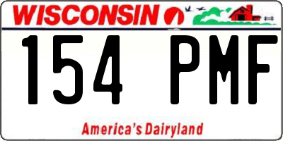 WI license plate 154PMF