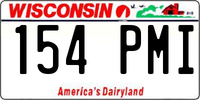 WI license plate 154PMI
