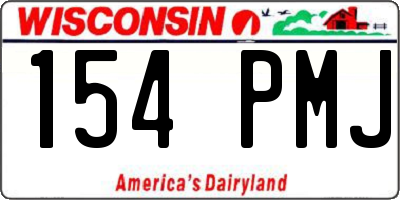 WI license plate 154PMJ