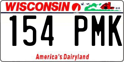 WI license plate 154PMK