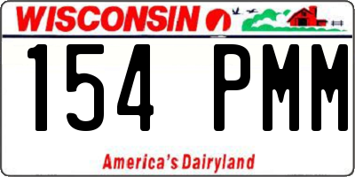 WI license plate 154PMM