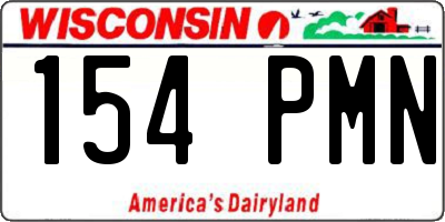 WI license plate 154PMN
