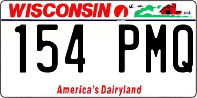 WI license plate 154PMQ