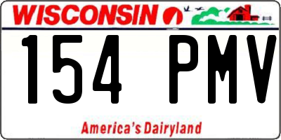 WI license plate 154PMV