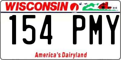 WI license plate 154PMY