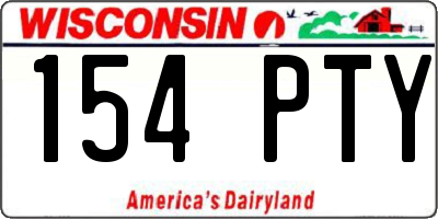WI license plate 154PTY