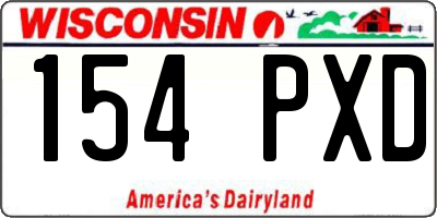 WI license plate 154PXD