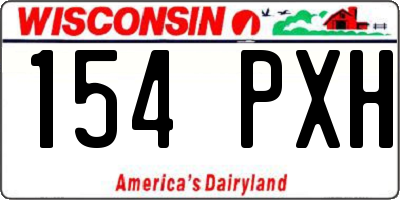 WI license plate 154PXH