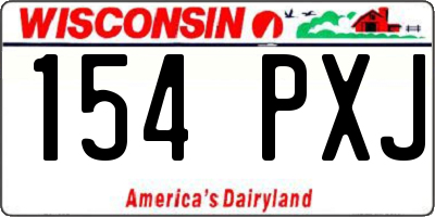 WI license plate 154PXJ