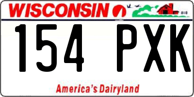 WI license plate 154PXK