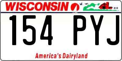 WI license plate 154PYJ