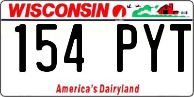 WI license plate 154PYT