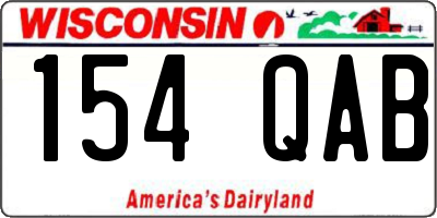 WI license plate 154QAB