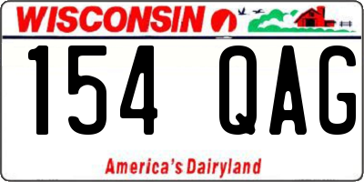 WI license plate 154QAG