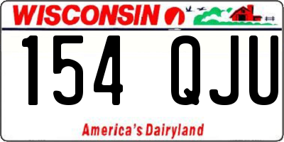 WI license plate 154QJU