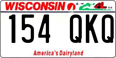 WI license plate 154QKQ