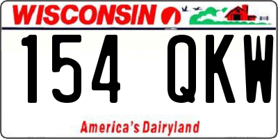 WI license plate 154QKW