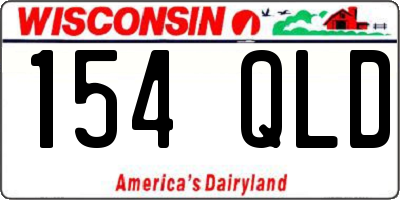WI license plate 154QLD