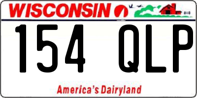 WI license plate 154QLP
