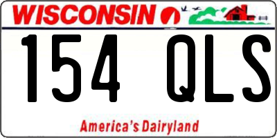 WI license plate 154QLS