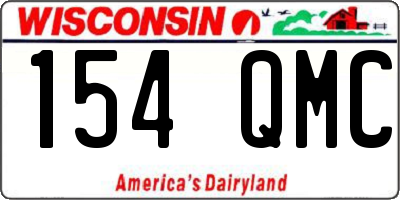 WI license plate 154QMC