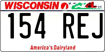 WI license plate 154REJ
