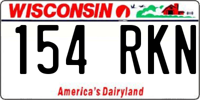 WI license plate 154RKN