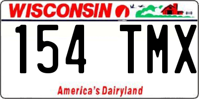 WI license plate 154TMX