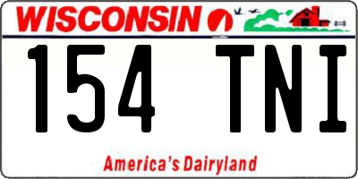 WI license plate 154TNI