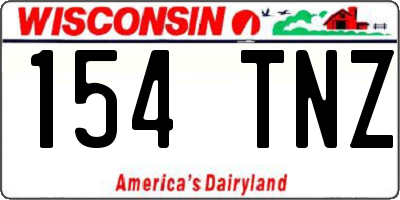WI license plate 154TNZ