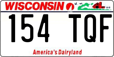 WI license plate 154TQF