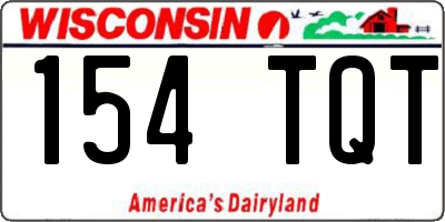 WI license plate 154TQT