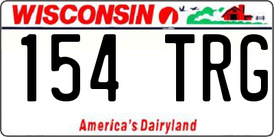 WI license plate 154TRG