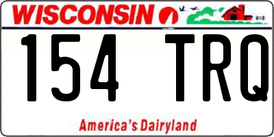 WI license plate 154TRQ
