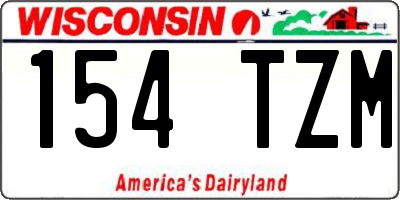 WI license plate 154TZM