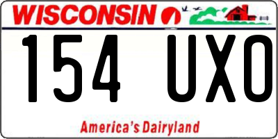 WI license plate 154UXO