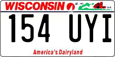 WI license plate 154UYI
