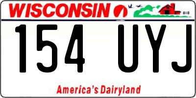 WI license plate 154UYJ