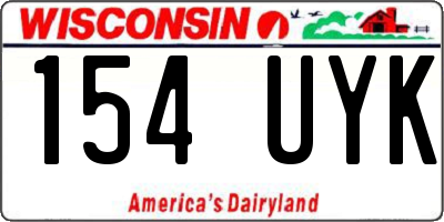 WI license plate 154UYK