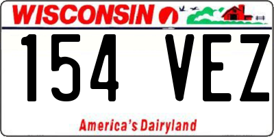 WI license plate 154VEZ