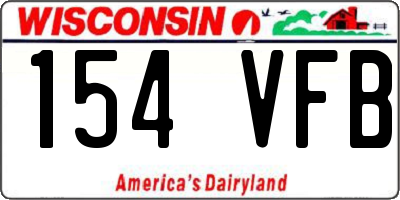 WI license plate 154VFB